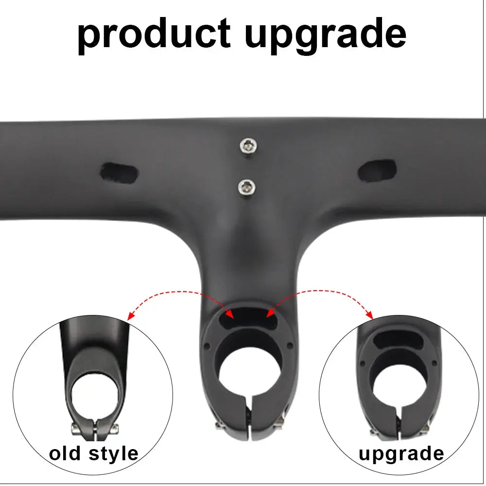 Bicycle Speed Integrated Handlebar,AERONOVA,28.6mm,Full Inner Routing,Flat Design,400/420/440mm,Carbon Drop Handle Bar - Cheap Carbon Parts