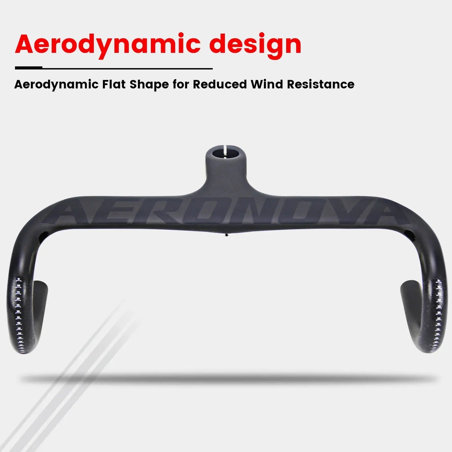 Bicycle Speed Integrated Handlebar,AERONOVA,28.6mm,Full Inner Routing,Flat Design,400/420/440mm,Carbon Drop Handle Bar - Cheap Carbon Parts