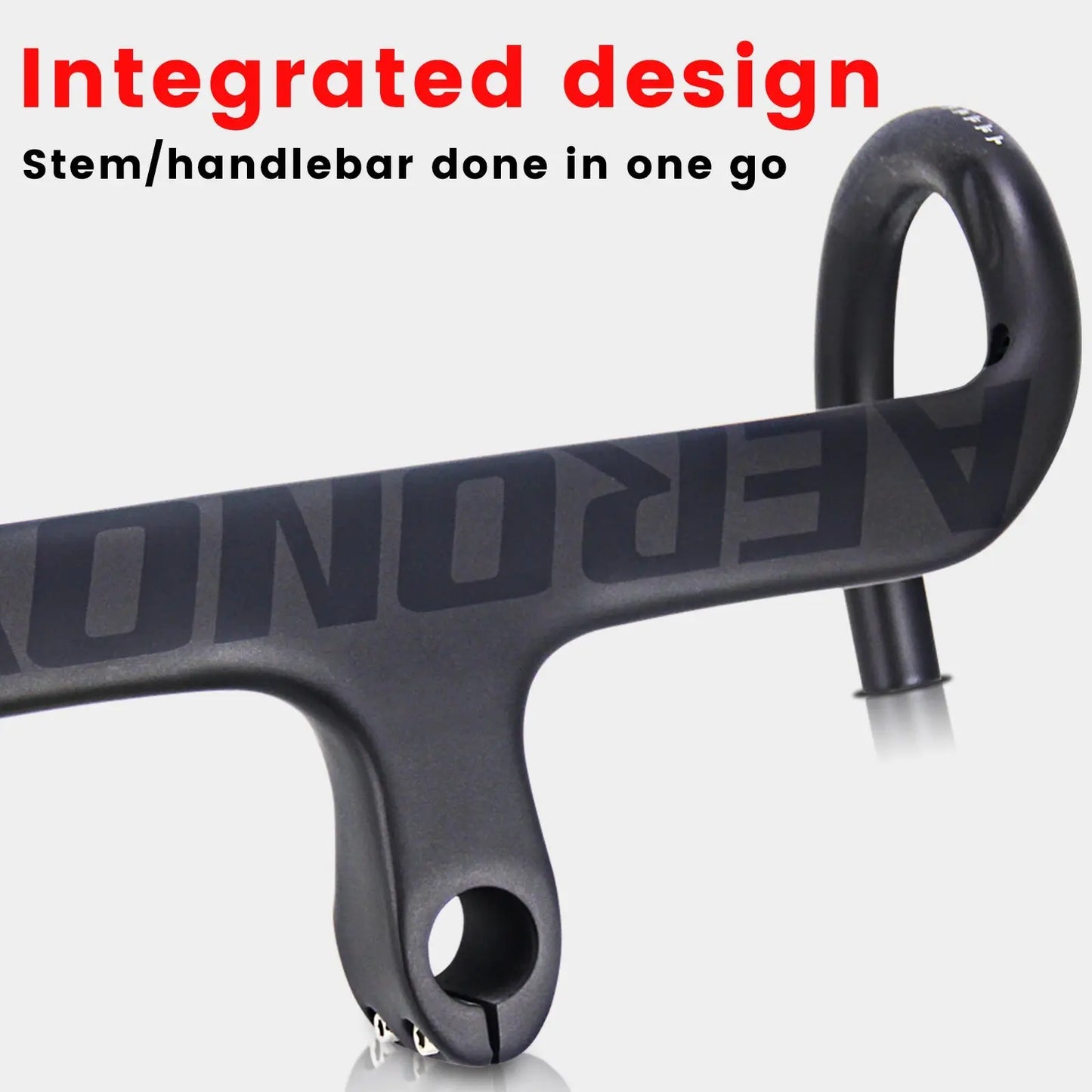 Bicycle Speed Integrated Handlebar,AERONOVA,28.6mm,Full Inner Routing,Flat Design,400/420/440mm,Carbon Drop Handle Bar - Cheap Carbon Parts