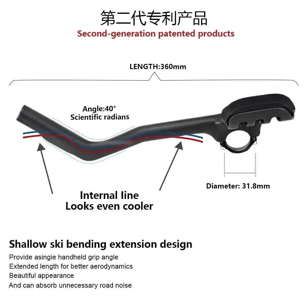 RXL SL Carbon Bicycle Rest Bar 31.8mm TT Handlebar Bicycle Rest Bar 30°/40°/50° Triathlon Extender Carbon Road HandlebarRest Bar - Cheap Carbon Parts