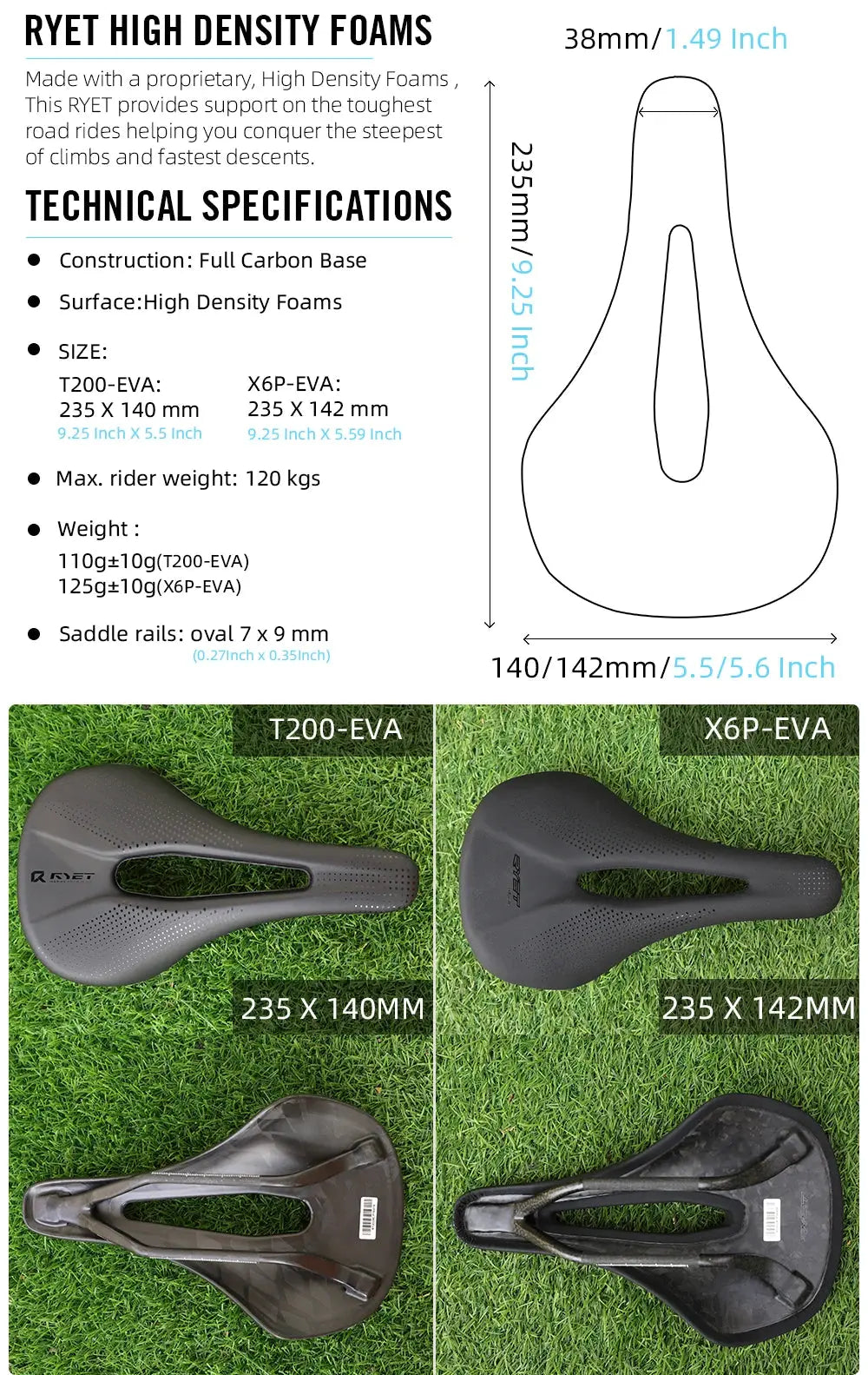 RYET 3D Printed Bike Carbon Saddle 140mm 143mm Super Light Road MTB Racing 3D/EVA Saddles Bicycle Cushion Cycling Seating Part - Cheap Carbon Parts