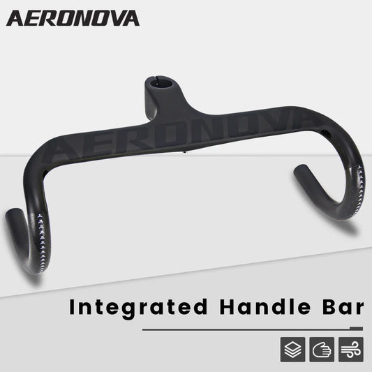 Bicycle Speed Integrated Handlebar,AERONOVA,28.6mm,Full Inner Routing,Flat Design,400/420/440mm,Carbon Drop Handle Bar - Cheap Carbon Parts
