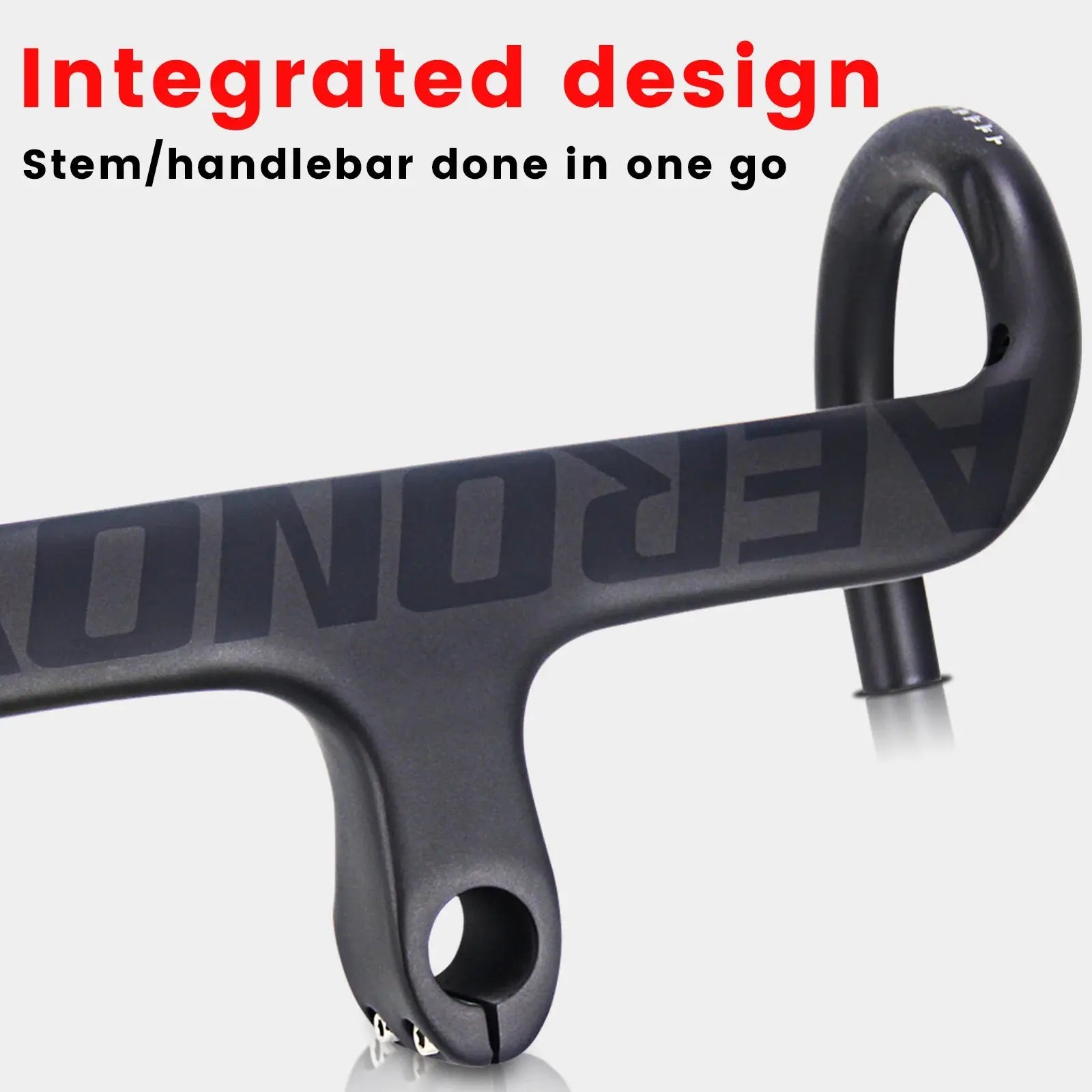 Bicycle Speed Integrated Handlebar,AERONOVA,28.6mm,Full Inner Routing,Flat Design,400/420/440mm,Carbon Drop Handle Bar - Cheap Carbon Parts
