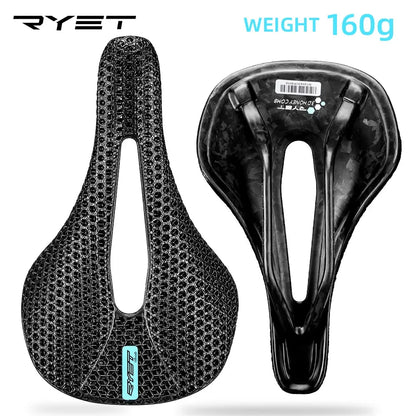 RYET 3D Printed Bike Carbon Saddle 140mm 143mm Super Light Road MTB Racing 3D/EVA  Saddles Bicycle Cushion Cycling Seating Part - Cheap Carbon Parts