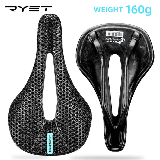 RYET 3D Printed Bike Carbon Saddle 140mm 143mm Super Light Road MTB Racing 3D/EVA  Saddles Bicycle Cushion Cycling Seating Part - Cheap Carbon Parts