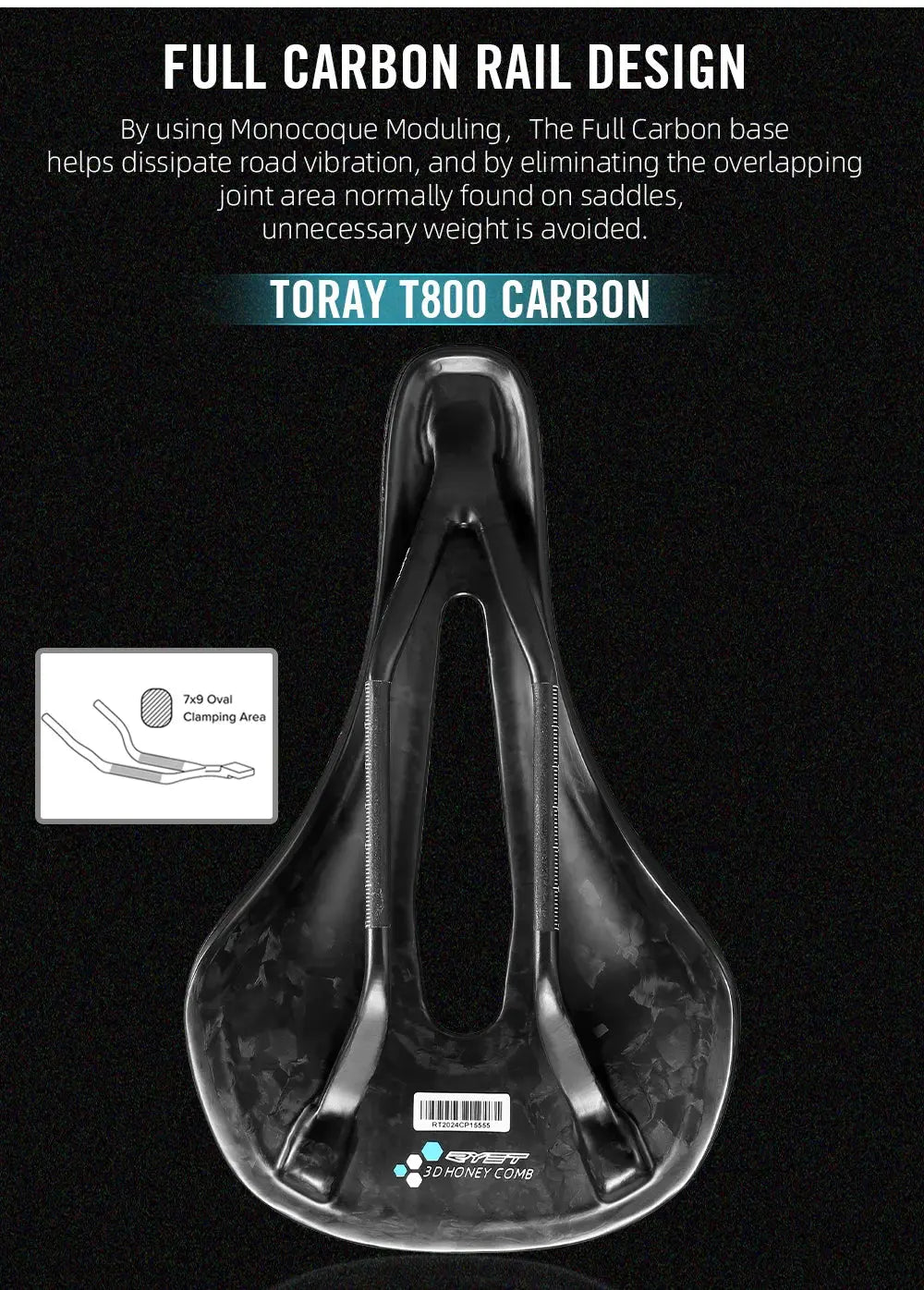 RYET 3D Printed Bike Carbon Saddle 140mm 143mm Super Light Road MTB Racing 3D/EVA  Saddles Bicycle Cushion Cycling Seating Part - Cheap Carbon Parts