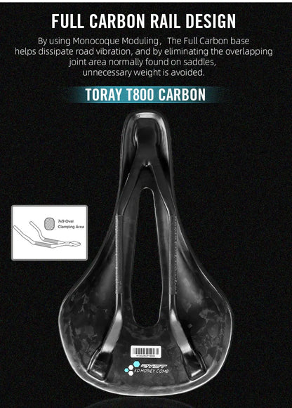 RYET 3D Printed Bike Carbon Saddle 140mm 143mm Super Light Road MTB Racing 3D/EVA  Saddles Bicycle Cushion Cycling Seating Part - Cheap Carbon Parts